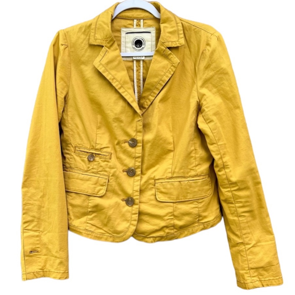 Anthropologie Daughters of the Liberation Jacket Mustard Yellow Blazer Cardigan